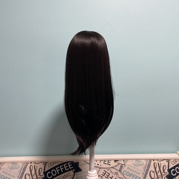 Dark brown synthetic hair topper 16” - Picture 2 of 8
